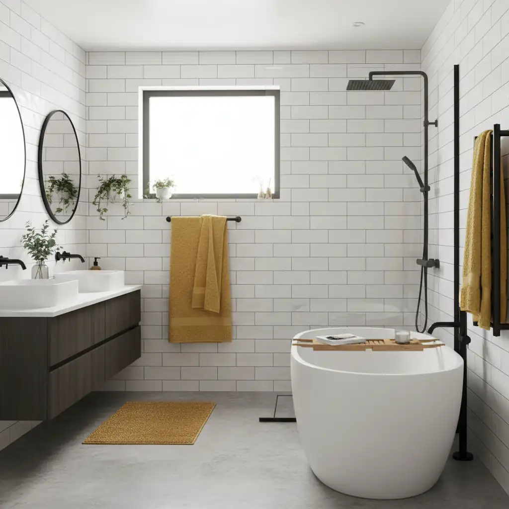 Residential master bathroom