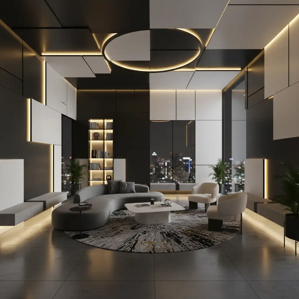 Lounge area 3D visualization